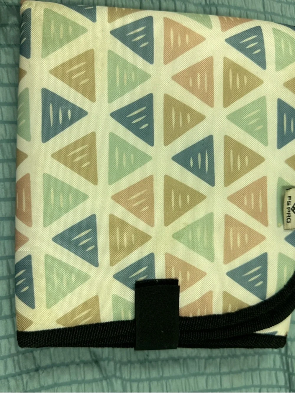 Geometric Triangle Pattern Changing Pad - Pastel Multi - Picture 3 of 4